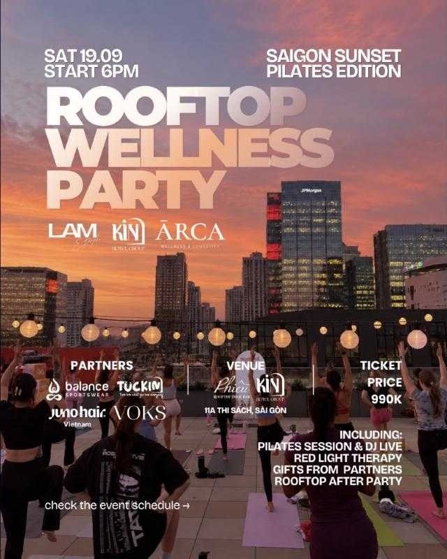 Rooftop Wellness Party poster
