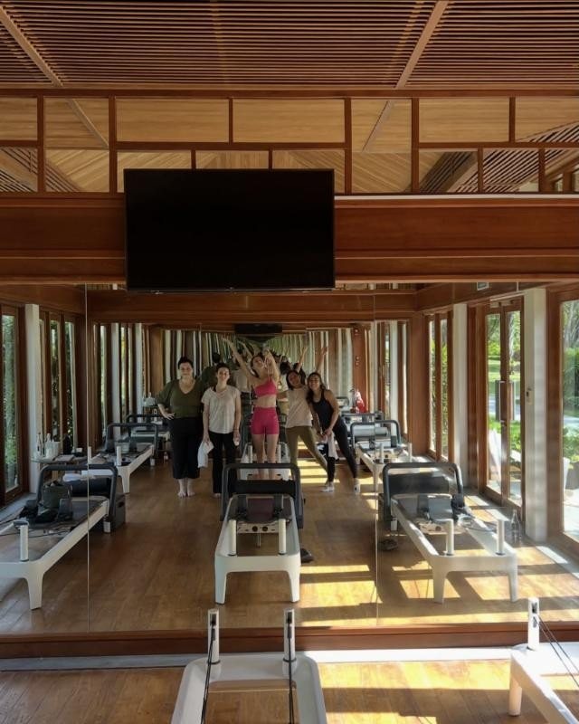 Group in the Reformer studio